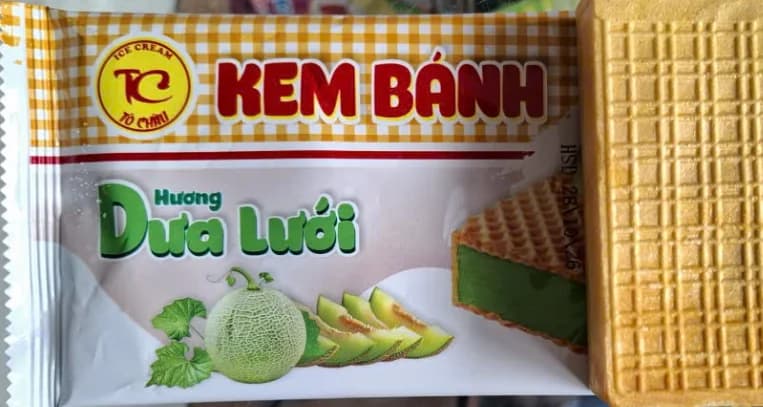Kem bánh dưa lưới
